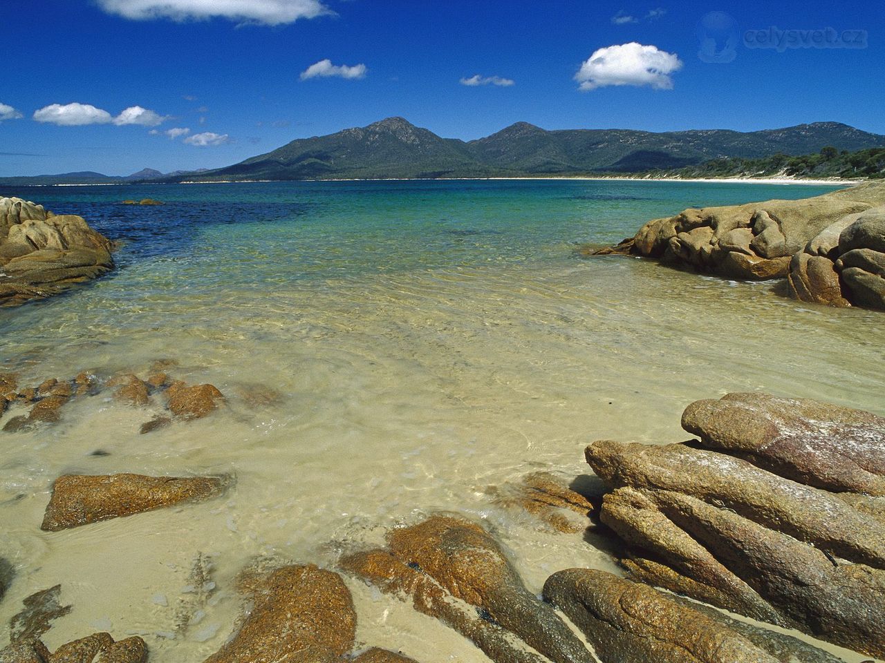 Foto: Promise Bay From Hazards Beach, Freycinet National Park, Tasmania, Australia